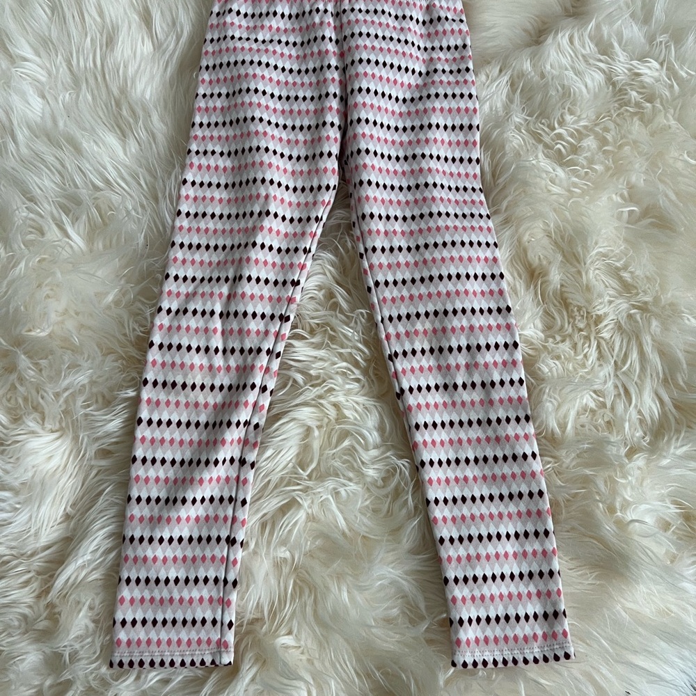 Gymboree Pink and Purple Diamond Pattern Leggings